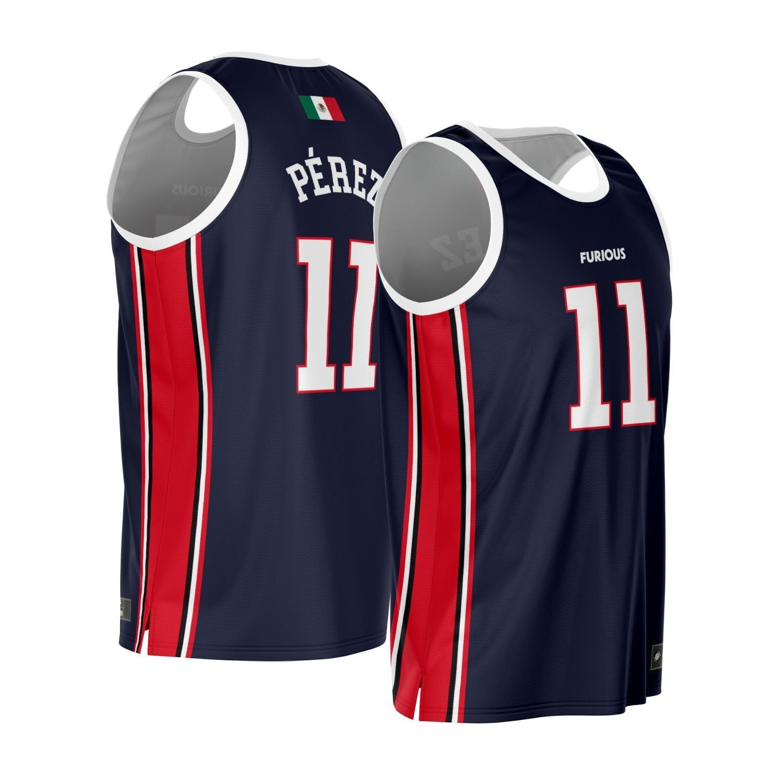 Pérez - Navy Blue Downforce Edition Jersey (Clearance) - Furious Motorsport