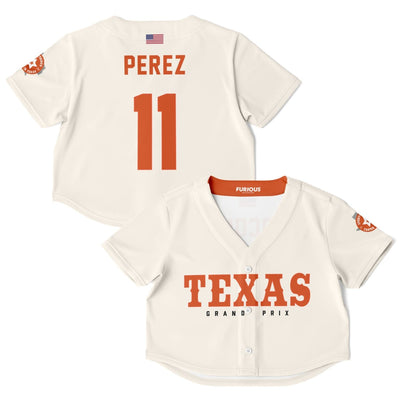 Perez - Off-White Texas GP Crop Top (Clearance) - Furious Motorsport