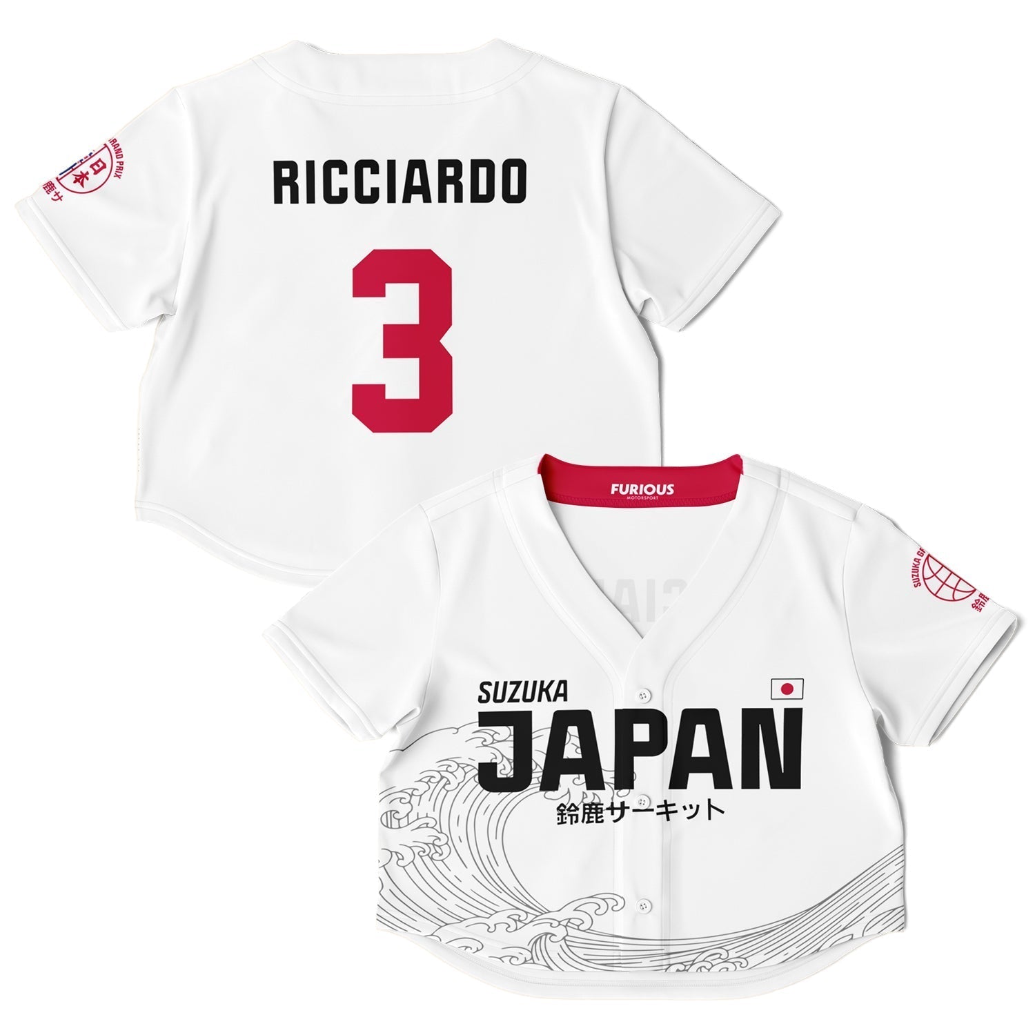 Ricciardo - Suzuka "Great Wave" Crop Top (Clearance) - Furious Motorsport