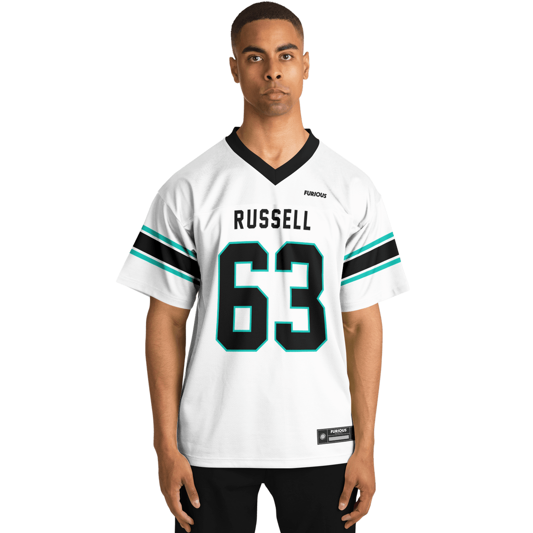 Russell Football Jersey - White - Furious Motorsport