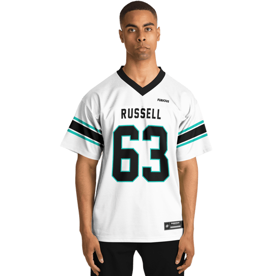 Russell Football Jersey - White - Furious Motorsport