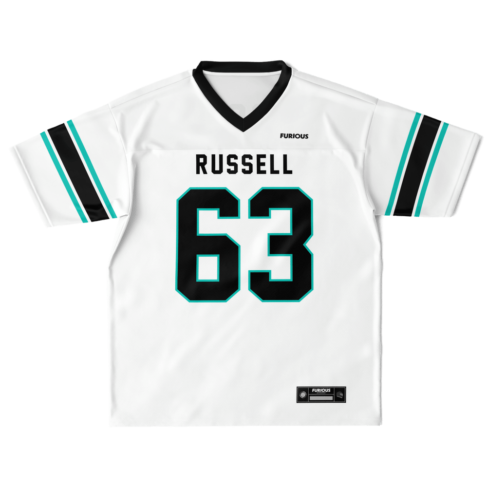 Russell Football Jersey - White - Furious Motorsport