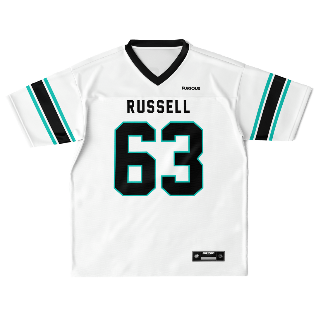 Russell Football Jersey - White - Furious Motorsport