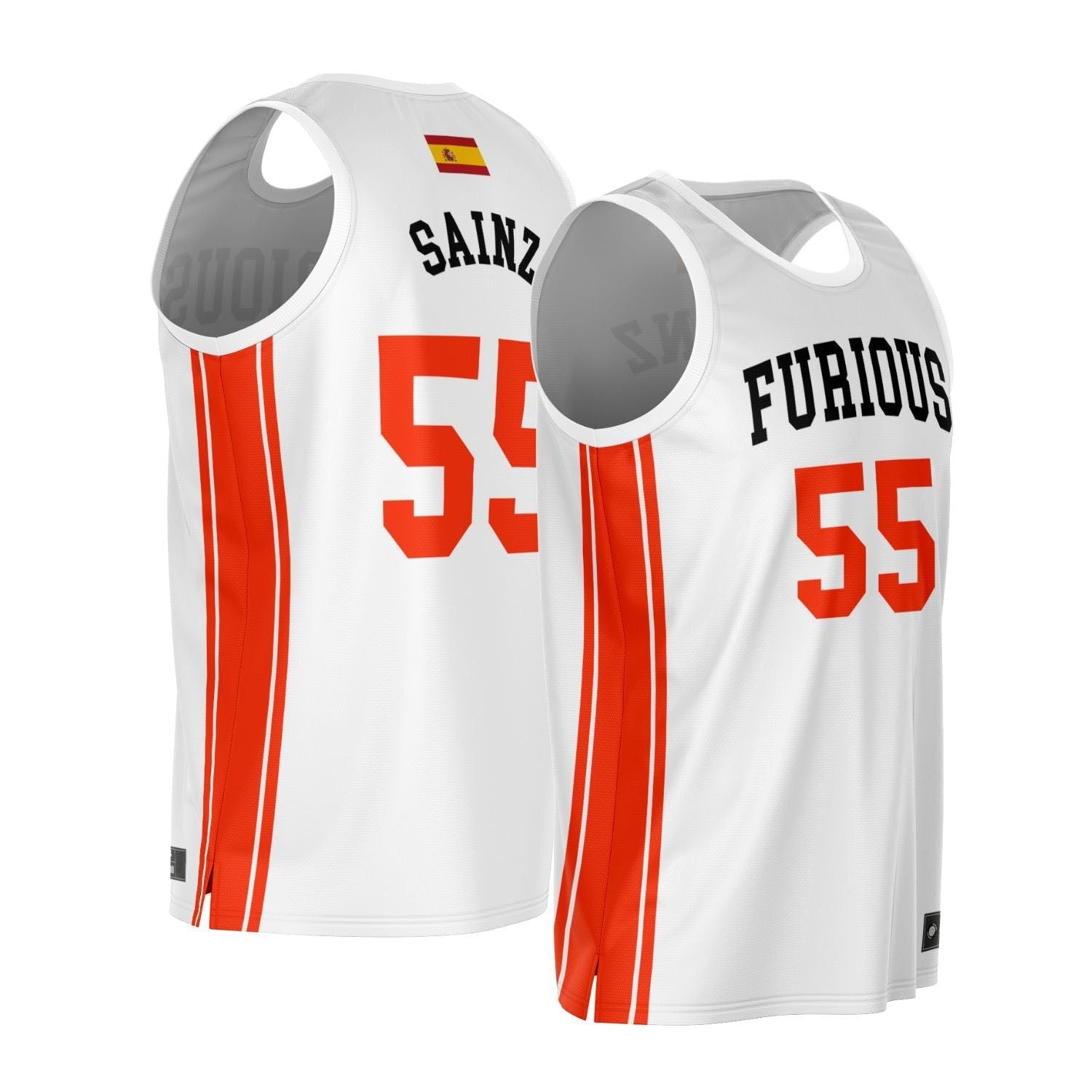 Sainz - Home White Classic Edition Jersey (Clearance) - Furious Motorsport