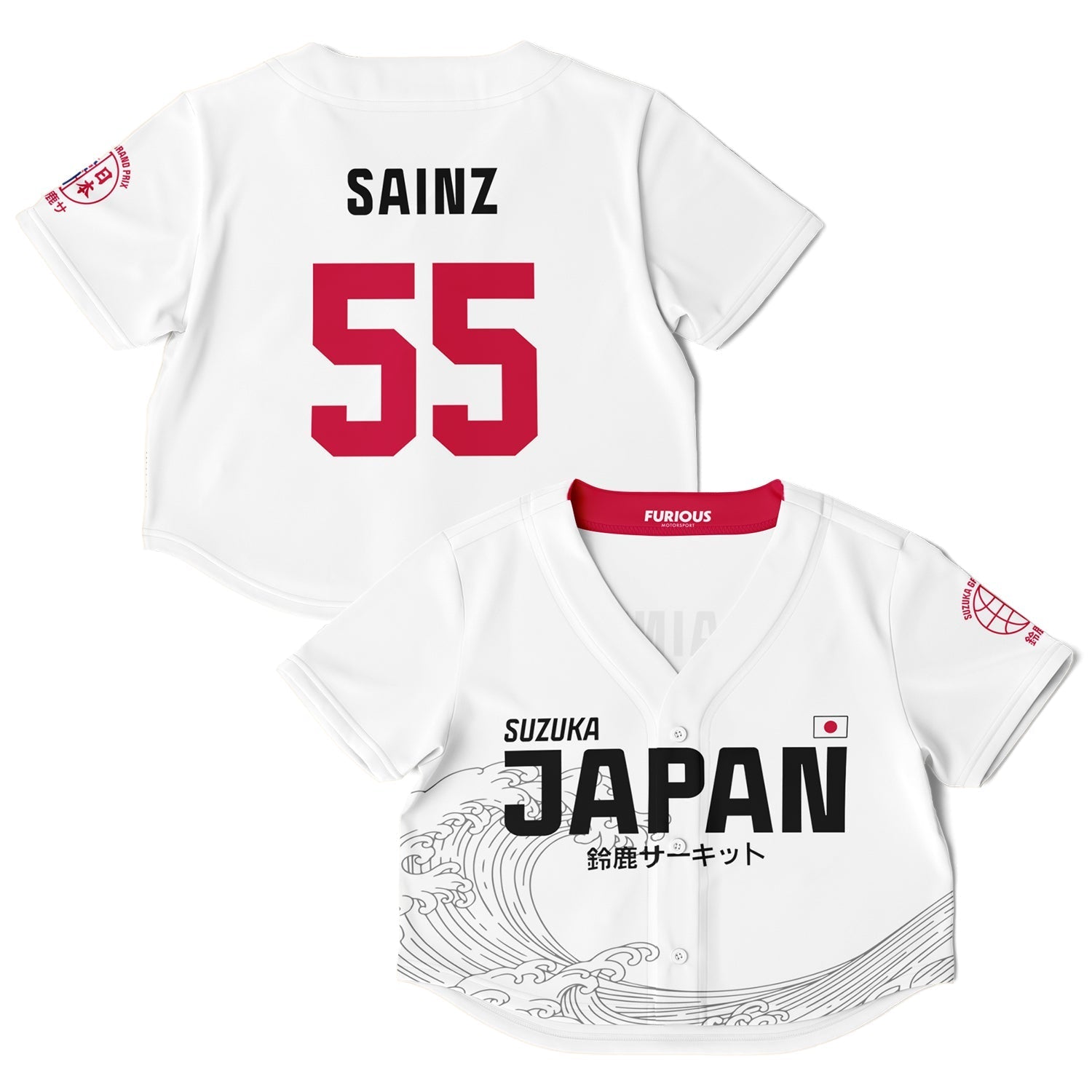 Sainz - Suzuka "Great Wave" Crop Top (Clearance) - Furious Motorsport