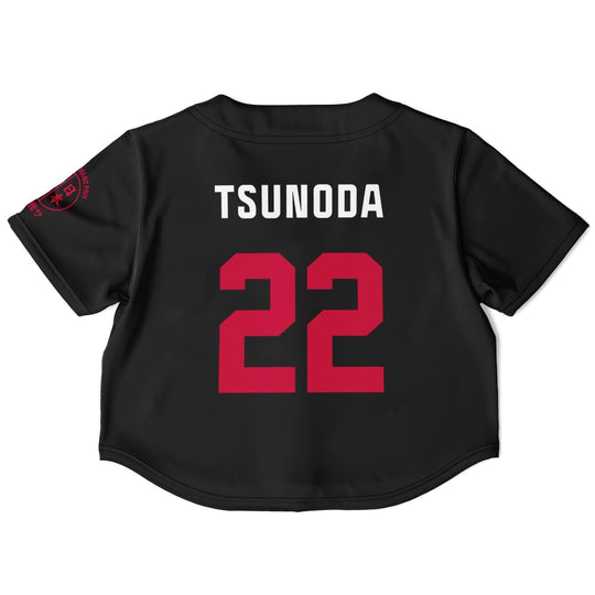 Tsunoda - Carbon Black Suzuka "Great Wave" Crop Top (Clearance) - Furious Motorsport