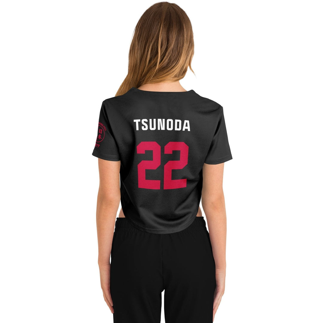 Tsunoda - Carbon Black Suzuka "Great Wave" Crop Top (Clearance) - Furious Motorsport